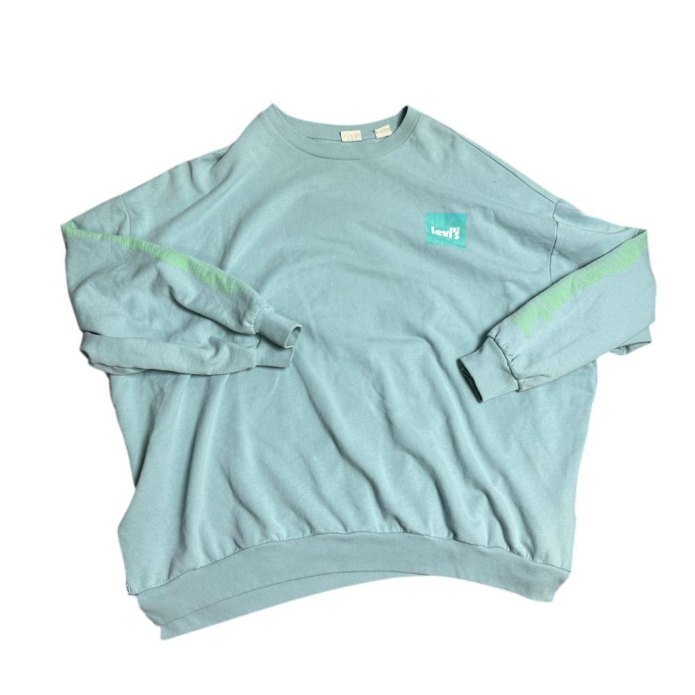Levi's Oversized Women's XL‎ Teal Experience The Forces Of The Nature Sweatshirt